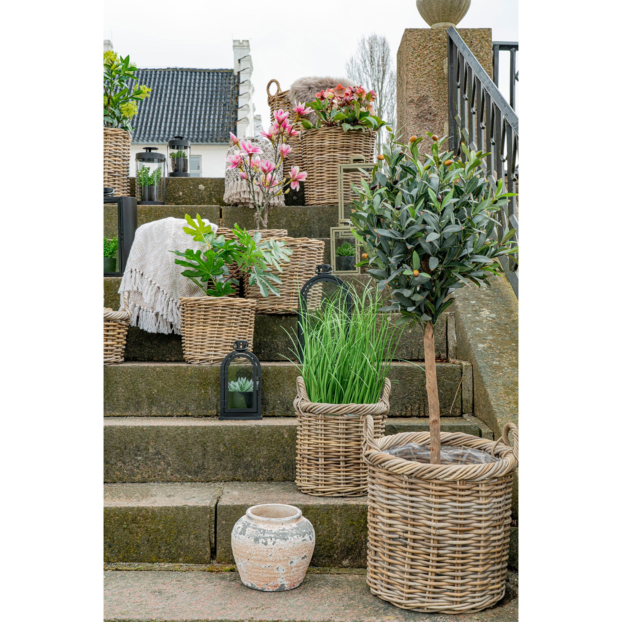 Gili – Aufbewahrungskörbe aus Kubu Rattan, natur, 2er-Set